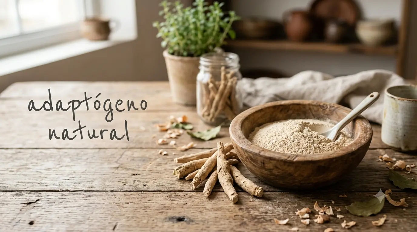 Raiz y polvo de ashwagandha